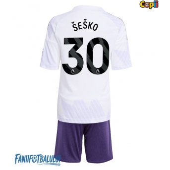 Manchester United Benjamin Sesko #30 Echipament de Fotbal Replică 2025-26 Copii Deplasare (+ Șorturi)